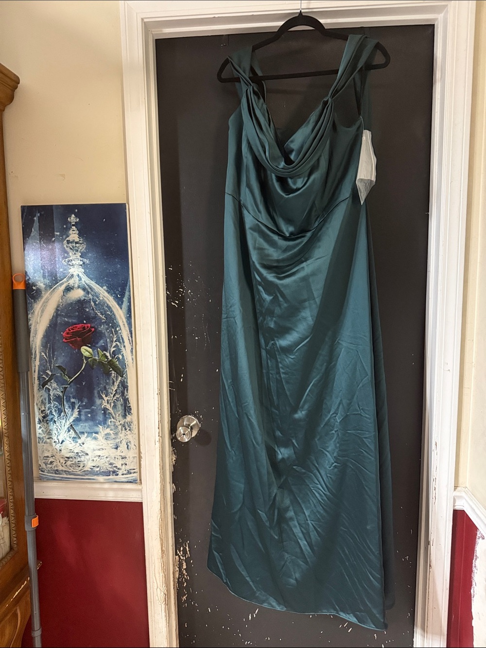 Dessy Collection Dark Green Formal Gown
